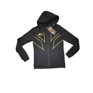 NWT UFC Venum Fight Night 2.0 Zip Up Black Jacket Small Training Athleisure